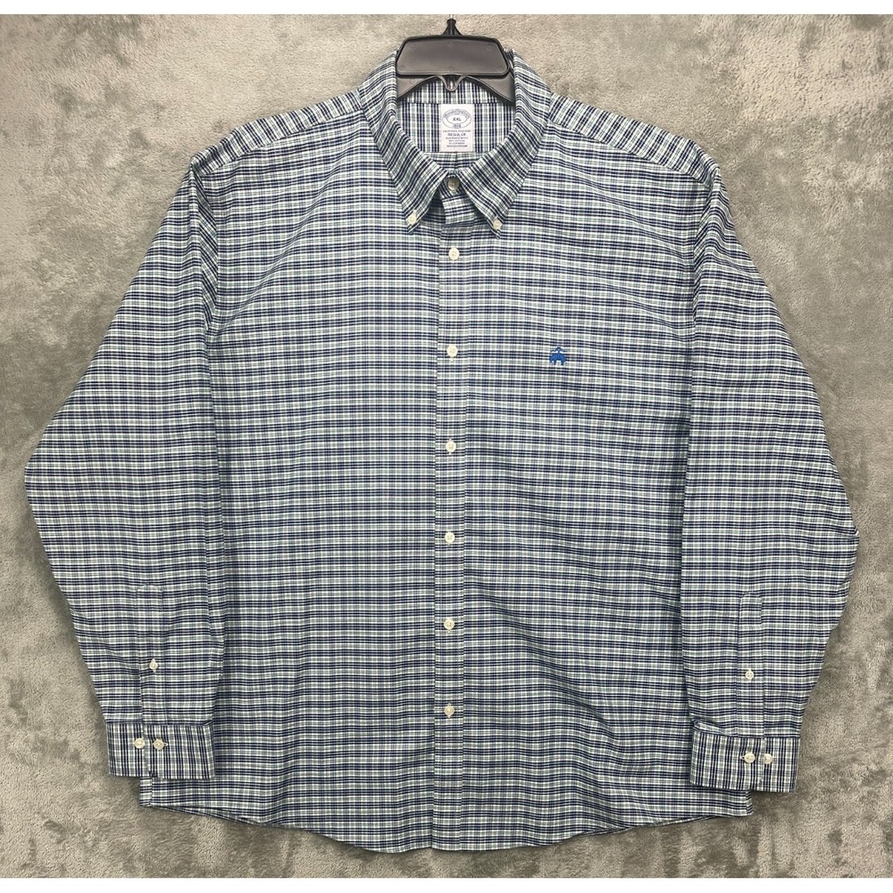 Brooks Brothers Men's‎ The Original Polo Shirt Size XXL Multicolor Plaid Cotton